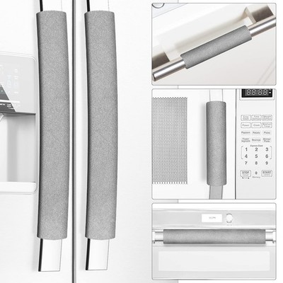 Miss.Silk Refrigerator Door Handle Covers, Set of 5, Keep Your Gray, 5 pcs