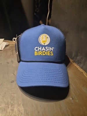 Blue Custom Chasin Birdies Men's Trucker Hat Mesh NWT Caddy