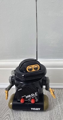 MR DJ Vintage Tomy Radio Musik Spielzeug 1983 6 Zoll Roboter, funktioniert
