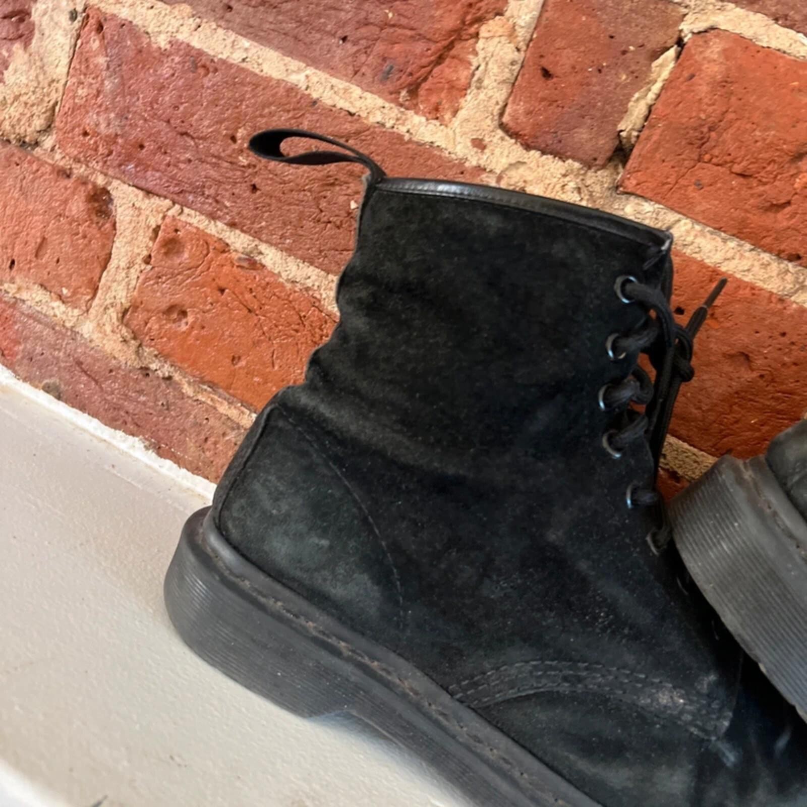 Vintage Dr Marten Suede Black Ankle Boots | UK Size 6 image 5