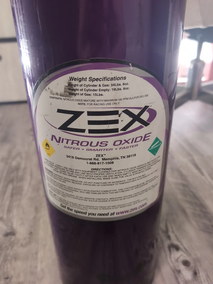 Garrafa de óxido nitroso Zex 15 libras - Imagem 2 de 3