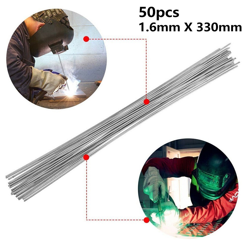 50PCS 33cm/1.08ft 1.6mm Solution Welding Flux-Cored Rods Aluminum Wire Brazing