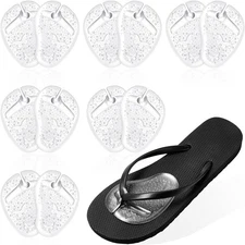 6 Pairs Gel Pads for Thong Sandals Toe Protectors Metatarsal Forefoot Clear 