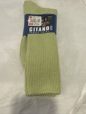 Vintage 1995 Gitano Green Socks Fashion Cotton Blend USA NEW 9-11