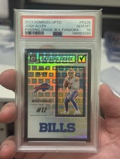 2023 Josh Allen Donruss Optic Passing Grade Black Pandora /25 PSA 10 POP 2 🔥🔥