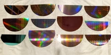 12 PC Lot Half Moon Silicon Semiconductor Lithography 300mm Wafer Slices Lot #DF