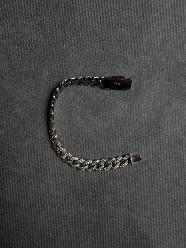 Moissanite 925 Silver Cuban Bracelet 10mm VVS1 D Color Luxury Iced Out GRA  - Bild 2 von 4