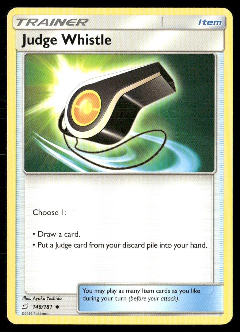 Judge Whistle 146/181 Uncommon Team Up Pokemon Moderately Played