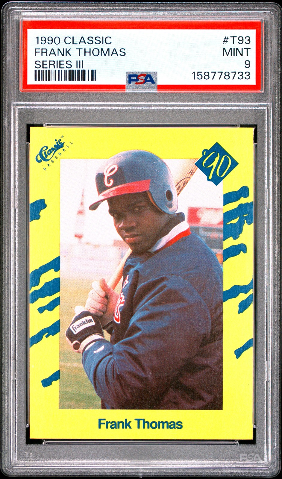 1990 CLASSIC SERIES III #T93 FRANK THOMAS PSA 9