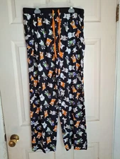 Pillow Talk Halloween Dog Print Soft Cozy Pajama Pants Large