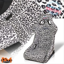 Nrg Frp-302-wt-savage White Leopard Large Prisma Fixed Back Racing Bucket Seat Nrg Frp-302-wt-savage White Leopard Large Prisma Fixed Back Racing Bucket Seat