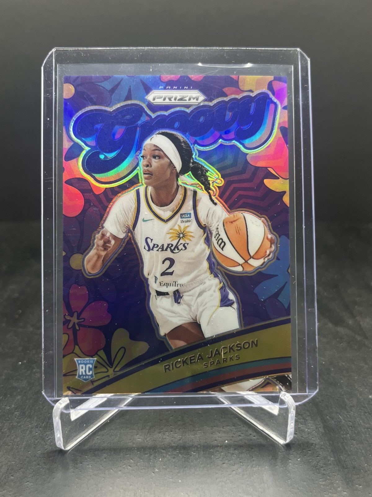 2024 Panini Prizm WNBA Basketball Rickea Jackson RC Rookie Groovy Blue 43/49 #14
