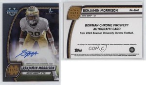 2024 Bowman U Chrome Chrome Prospect Auto Benjamin Morrison #PA-BMO Auto