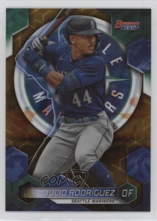 2023 Bowman's Best Gold Refractor 10/50 Julio Rodriguez Julio Rodríguez #9 n0c