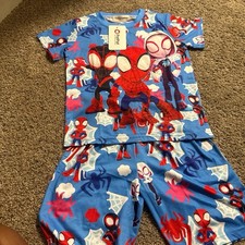 Cat Jack Marvel Spider-Man Boys 2pc Cotton Knit Pajama Set 4T Blue