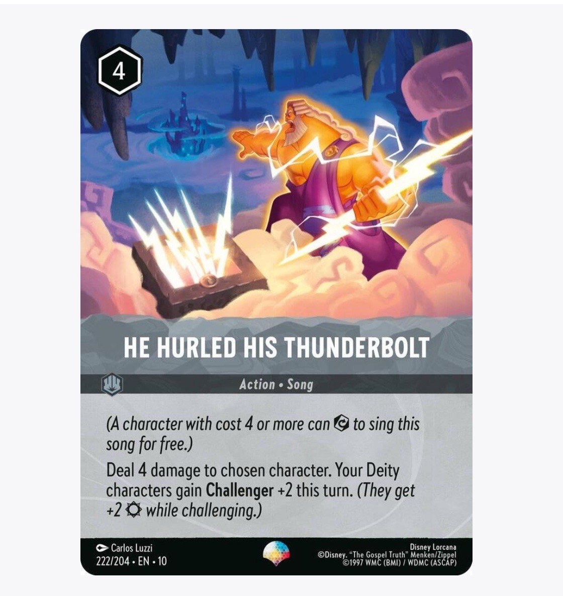 He Hurled His Thunderbolt (Epic) 222/204 Whispers in the Well Holo