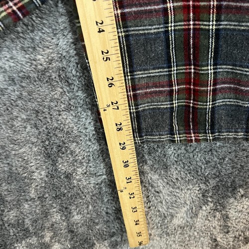 LL Bean Pants Mens Medium Gray Red Plaid Cotton Lounge Sleepwear Pajama Bottoms - Picture 5 of 8
