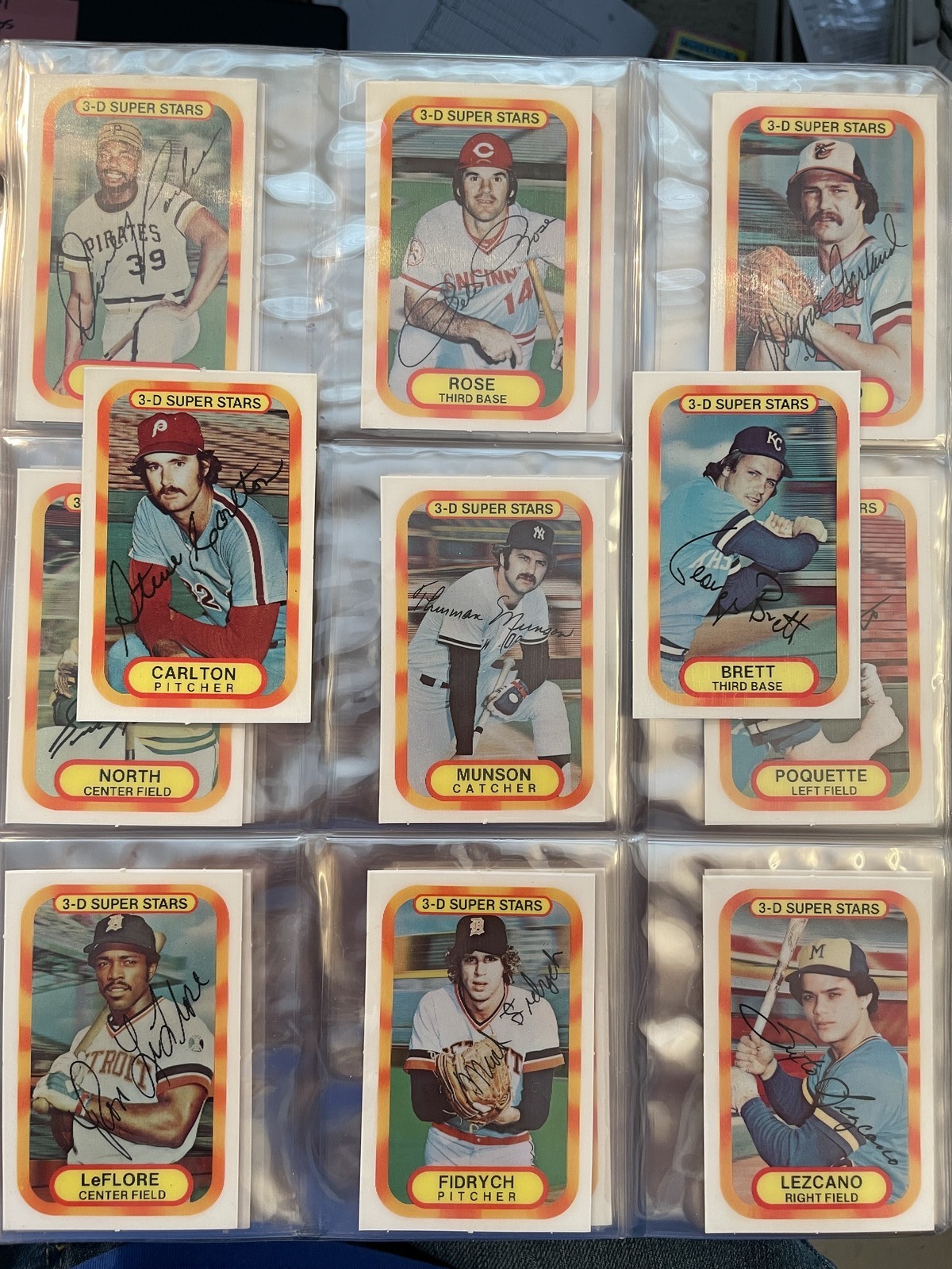 1977 Kellogg's 3D complete set (57) Brett Munson Fidrych RC+ - NM-MT no cracks