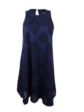 Tommy Hilfiger Women's Sheer-Dot Shift Dress (2, Navy) 190607881482