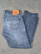 LEVI'S 501 JEANS MEN'S 36X32 MEDIUM WASH BUTTON FLY 100 COTTON
