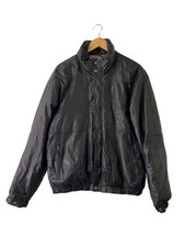 Eddie Bauer Down Jacket/L/Leather/Blk// 3909