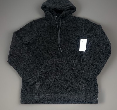 PUMA sz S POLAR FLEECE HOODIE W/RAGLAN FLEECE SHERPA 149313 $90