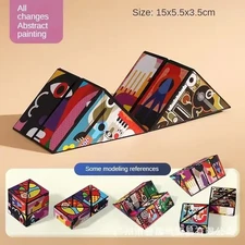 Shape Shifting Magnetic Magic Cube 3D Stress Relief Flip Puzzle