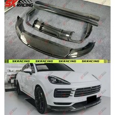 Carbon Fiber Front Rear Lip Side Skirts Bodykits For Porsche Cayenne Coupe 20-23