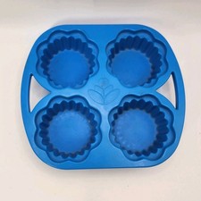 Fisher Price Fun With Food Blue Muffin Pan Cookie Tray 1987 Vintage Toy Dish