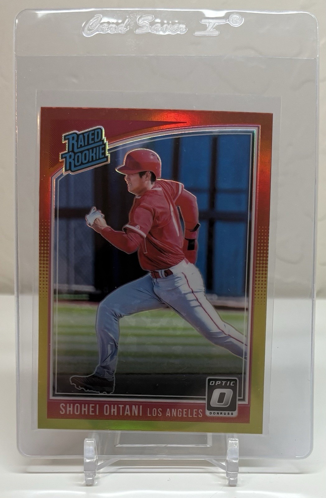 2018 Donruss Optic - Shohei Ohtani #56 Red and Yellow Prizm Running (RC)