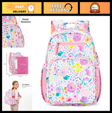 Girls Backpack for Ages 5-8 - Floral Pink Kindergarten Elementary School Bookbag