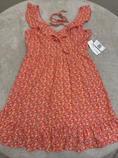 NWT Woman Floral Pink STRETCH Fit & Flare Dress Size 13 NEW!