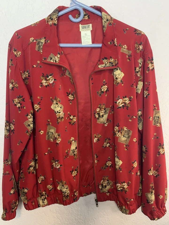 Line-Up for Sports Vintage Golf Women's Blazer & Vest Red Floral Size M - Image 2 of 4