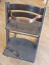 Stokke Tripp Trapp Adjustable Height Brown High-Chair with Footrest