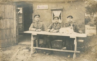 Soldatenportrait, Minenwerfer Kompagnie 54, Preußen, Foto-Feldpostkarte