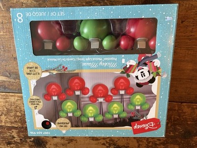 Gemmy Disney Mickey Mouse Musical Singing Christmas String Lights 8' NEW