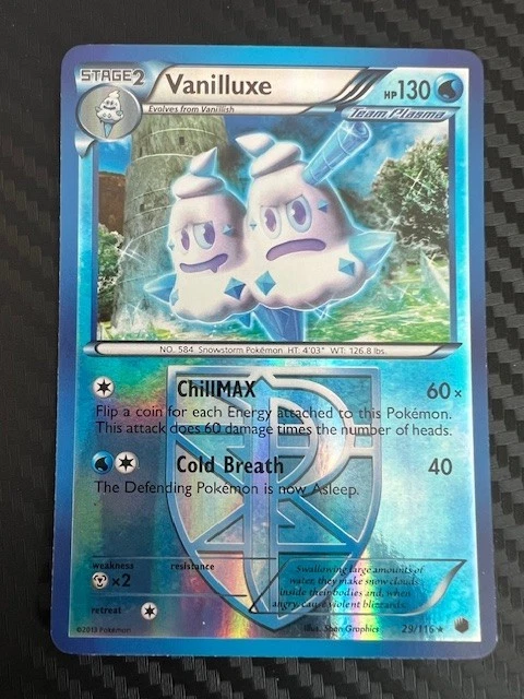 Pokémon TCG Vanilluxe Plasma Freeze 29/116 Reverse Holo Rare LP