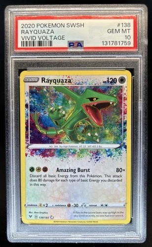 2020 Pokemon SWSH Vivid Voltage Rayquaza #138/185 PSA 10 GEM MINT
