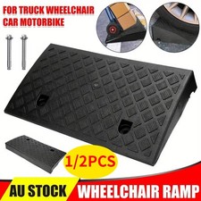 Kerb Curb Wheelchair Ramp For Heavy Duty Truck Motorbike Access Threshold Rubber