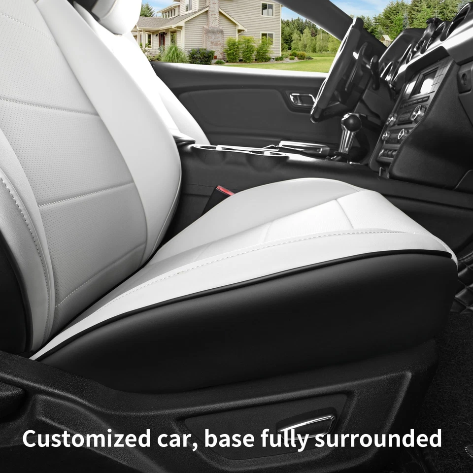 Menifomory for Ford Mustang Hardtop Coupe seat cover 2015-2025 Full Set Red+Gray Foto 4 de 4