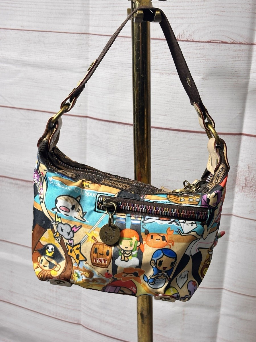Lesportsac X Tokidoki Nylon Shoulder Bag Pouch Pirata Pattern w