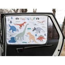 Magnetic Car Sun Shade Curtain for Side Window   Sun Blocker and UV Dinosaur