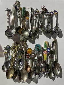 50+ Lot Of Vintage Souvenir Spoons Collectible