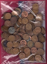 Nice Lot of 214 Lincoln Wheat Cents (Bulk Pennies) from 1937 to 1958