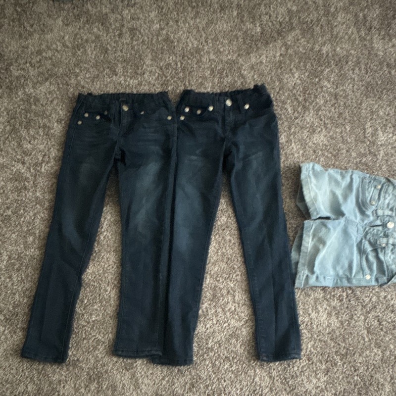 True Religion Girls Skinny Slim Fit Jeans Size 7 Lot of 3 Dark Wash Denim