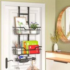 3 Tier Over Door Shower Caddy Hanging Shelf Organizer With Soap Holder Storage