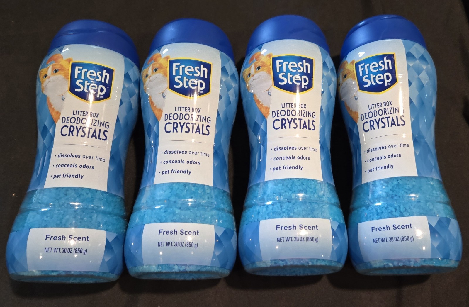 4 pack! Cat Litter Crystals in Fresh Scent Deodorizer Combat