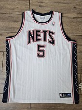 Rare Vintage Reebok New Jersey Nets Jason Kidd #5 Jersey Sz 56
