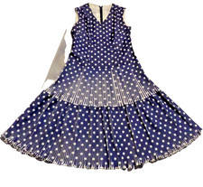 Pleated Polka Dot Dress * 80s * Rockabilly * Kessi Model * Vintage