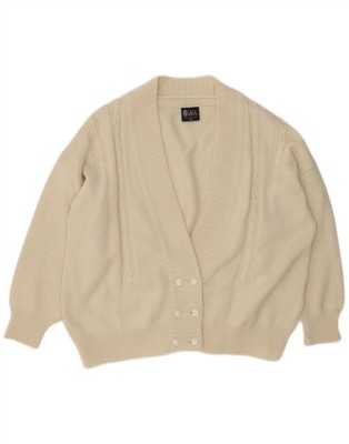 Your Sixth Sense Damen Oversize Strickjacke Pullover EU 46 XL Off White FA09